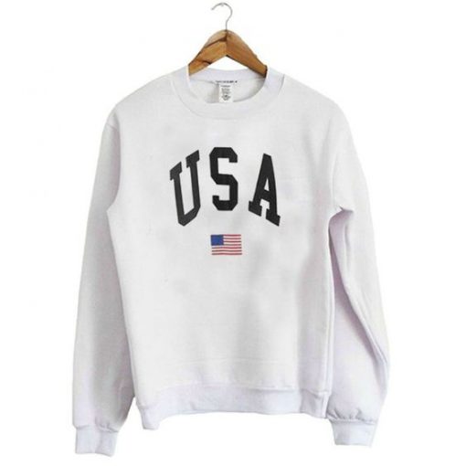 USA Flag Graphic Sweatshirt