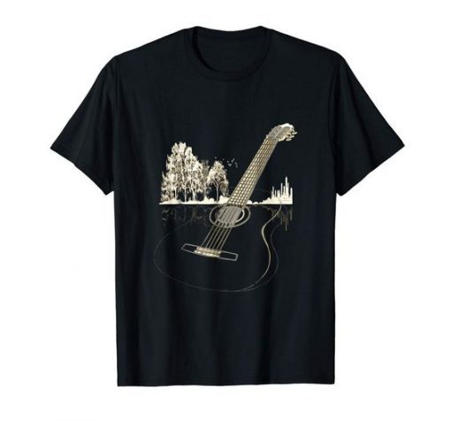 Acoustic Guitar in Nature T-Shirt ZNF08