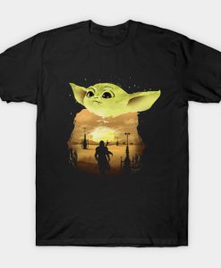 Baby Yoda Sunset T shirt ZNF08