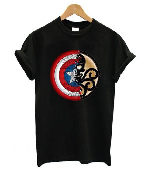 Captain America Harajuku Spider Skull T shirt ZNF08