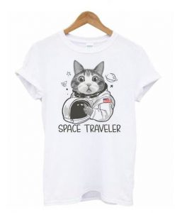 Cat Astronaut Space Traveler t shirt ZNF08