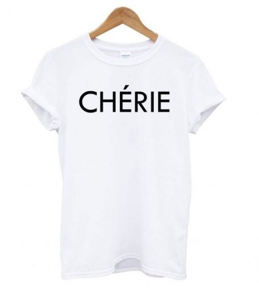 Cherie Slogan White T shirt ZNF08