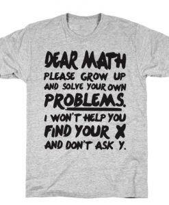 Dear Math T-Shirt ZNF08