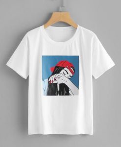 Figure Print Women T-Shirt ZNF08
