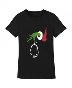 Grinch hand Christmas nurse t-shirt ZNF08