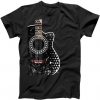 Black Acoustic Guitar Grunge T-Shirt ZNF08