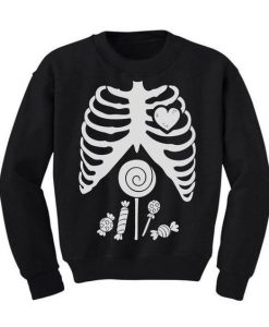 Children Skeleton Candy Sweatshirt ZNF08