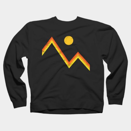 Mountain Sunset Abstrtact Design Sweatshirt SS