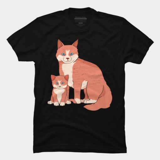 Mother Cat and Kitten Mother's Day T Shirt SS