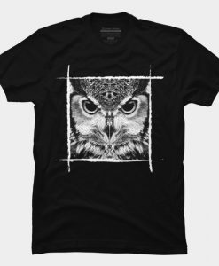 Owl Closeup - engraver T Shirt SS