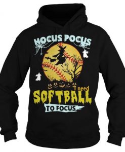 Hocus Pocus I Need Softball To Focus Halloween Hoodie