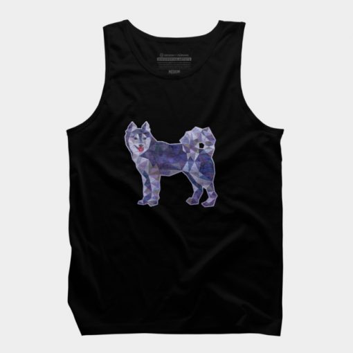 Husky dog triangle low polygon style Tank Top SS