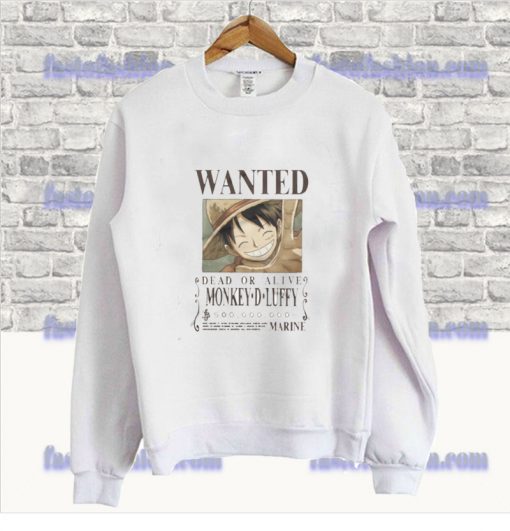 Luffy Wanted - One Piece Sweatshirt SS