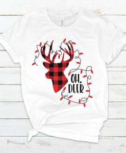 Oh Deer Buffalo Plaid T Shirt