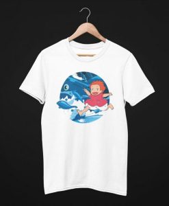 Ponyo On The Waves – Studio Ghibli Unisex T-Shirt