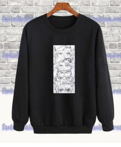 eyes of anime characters pencil drawing Fairy Tails Sweatshirt SS