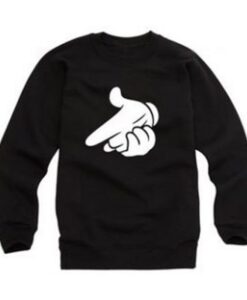 Mickey Mouse Hand Gun Sweatshirt