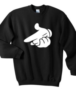 Mickey gun hands sweatshirt