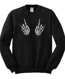 Skeleton Metal Rock Hand Sweatshirt