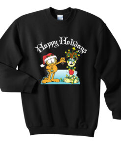 happy holidays garfield sweatshirt