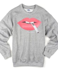 lips smoking sweatshirt