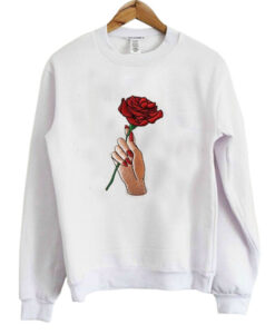 rose hand sweatshirt