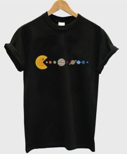 Pac Man Sun Eating Other Planets T-Shirt SS