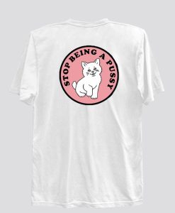Stop being a pussy t-shirt Back SS