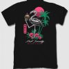 Tropical Skeleton Flamingo T Shirt SS