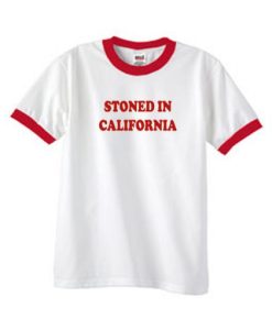 stoned in california ringer tshirt SS