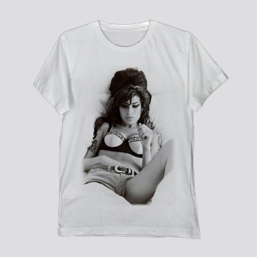 Amy Winehouse Sexy On The Bed Amy Jade T Shirt SS