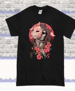 Death Messenger - Skull Anime Flowers T Shirt SS