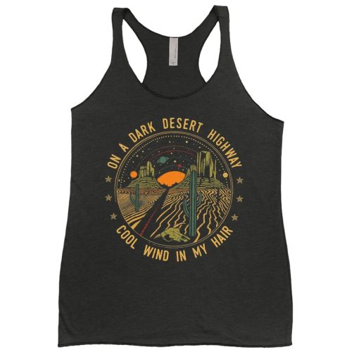 Desert Highway Vintage Music Planets Mountains Tank Top SS