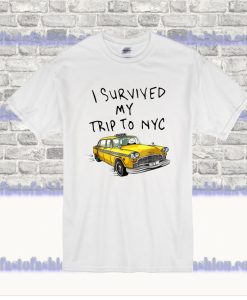 I Survived My Trip To NYC New York City Spider Tom Yellow Taxi T Shirt SS