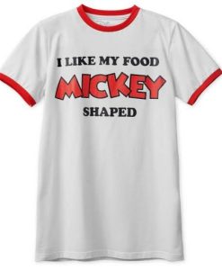 I like my food Mickey shaped ringer t-shirt SS