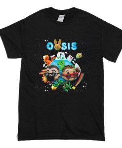 Oasis Bad Bunny Vinyl Record T Shirt SS