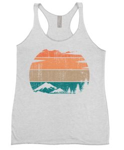 Sunset Nature Camping Mountains Forest Tank Top SS