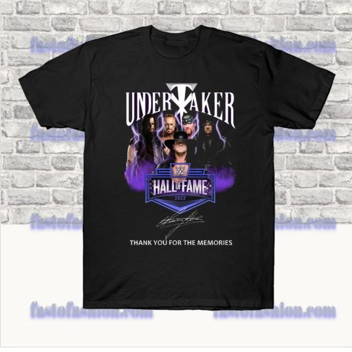 Undertaker Hall Of Fame 2022 Thank You For The Memories T Shirt SSUndertaker Hall Of Fame 2022 Thank You For The Memories T Shirt SS