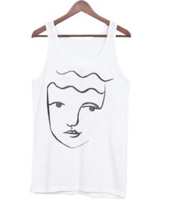 graphic face tank top SS