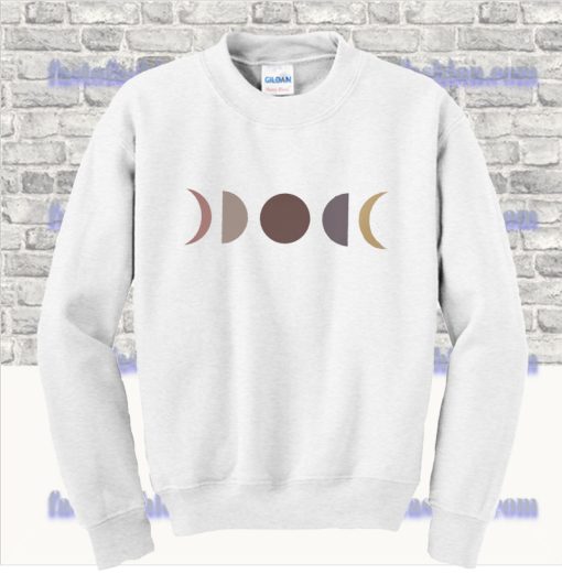 Boho earth tones moon phases sweatshirt SS