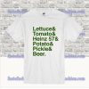 Custom Food 101 Lettuce & Tomato T Shirt SS