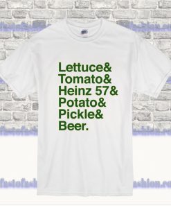 Custom Food 101 Lettuce & Tomato T Shirt SS