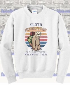 Vintage Sloth Hiking Team Sweatshirt SS