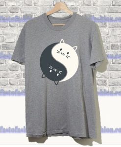 Yin Yang Cats T Shirt SS