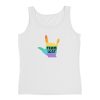 team LGBT rainbow love hand sign tank top SS