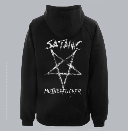 Satanic Motherfucker hoodie Back SS