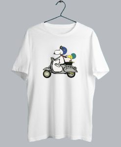 Snoopy and Woodstock on a Vespa t-shirt SS