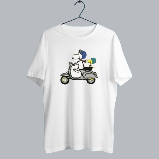 Snoopy and Woodstock on a Vespa t-shirt SS