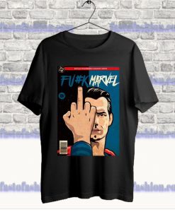 Fuck Marvel Superman Black T-Shirt SS