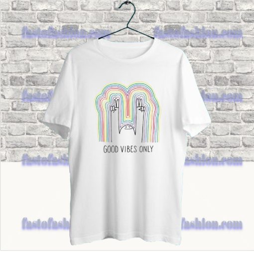 Good Vibes Only Rainbow T-Shirt SS